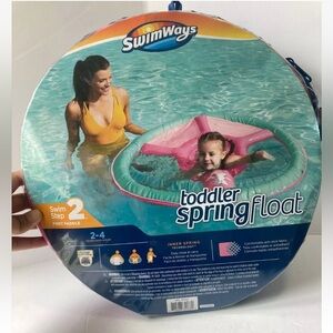 SwimWays PINK UNICORN MERMAID Float Inflatable Swim Floaty-Step 2 ages 2-4 NEW